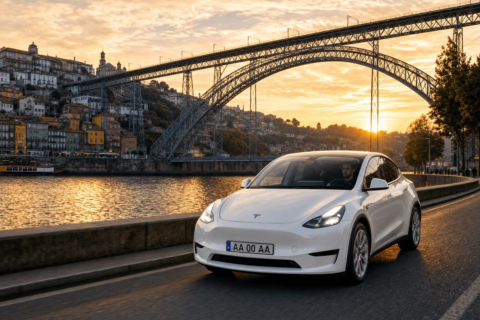 Carro elétrico no Porto